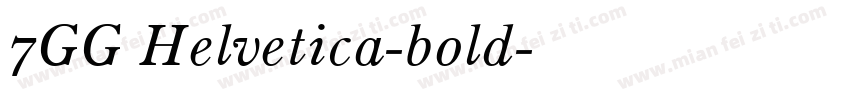 7GG Helvetica-bold字体转换